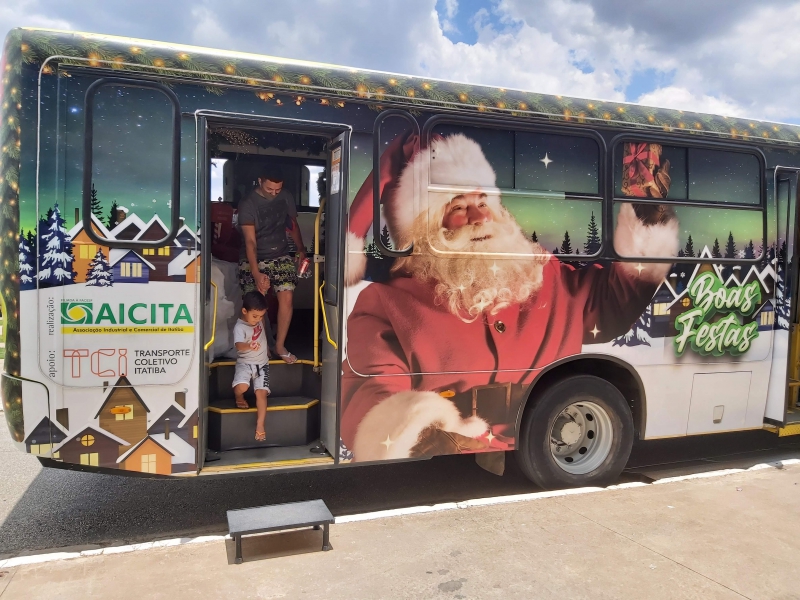 Ônibus do Papai Noel 2021 - inauguração